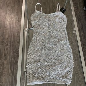 Silver pearl dress